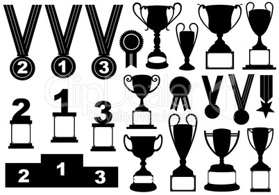 Trophies And Medals Set