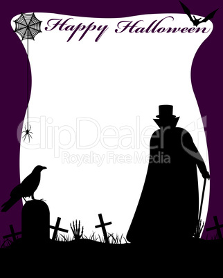 Halloween Illustration With Dracula