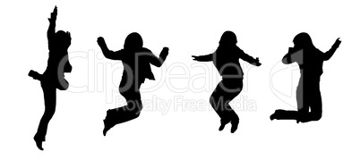 jumping silhouettes