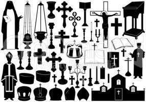 Set Of Religious Elements
