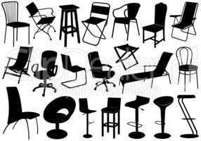 Illustration Of Chairs Set