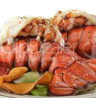 Grilled Lobster Tail  With Asparagus