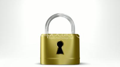 open and close a padlock with alpha channel
