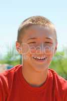 Happy and smiling teen boy