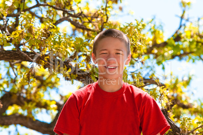 Teen boy happy and smiling