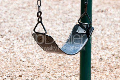 Up-close shot of swing