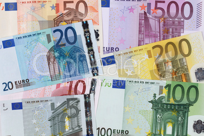 Hintergrund aus Euro Scheinen