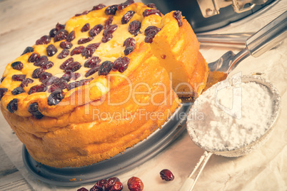 Cranberry Cheesecake - vintage effect