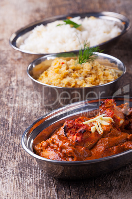 indisches chicken tikka masala mit reis