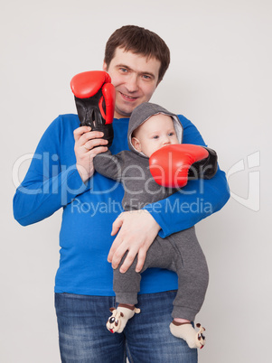 father with his baby boy