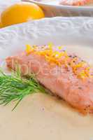 salmon grilled with dill