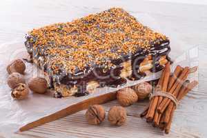honey cakes with chocolate