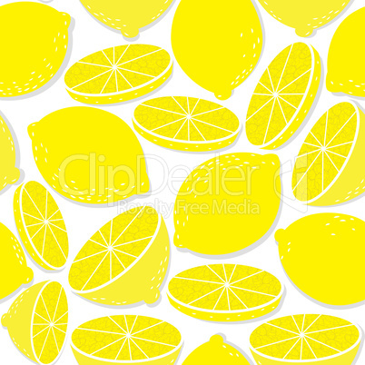 Fresh lemon isolated on white