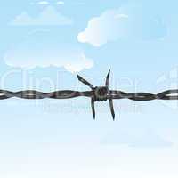 Barbed wire. Vector