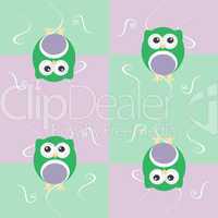 Cute seamless owl background patten for baby kids