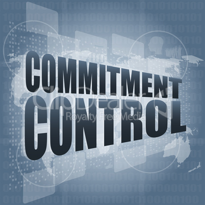 commitment control on digital touch screen
