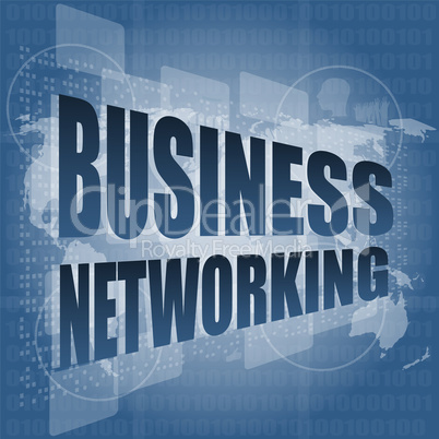 business networking icon on digital screen