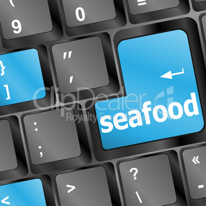 keyboard layout with sea food button