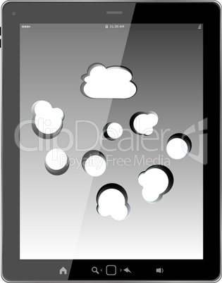 Cloud-computing connection on the digital tablet pc