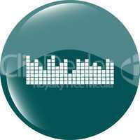 sound round web glossy icon