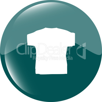 Clothes for women or man. T-shirt icon isolated