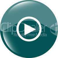 multimedia play icon button, design element