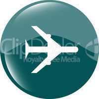 plane, travel web icon design element