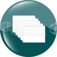 layers blue square web glossy icon