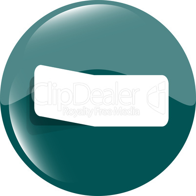 Web buttons for design, icon with empty blank white paper