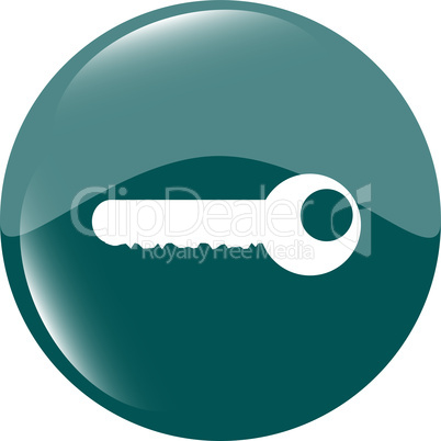 key icon on gloossy icon button