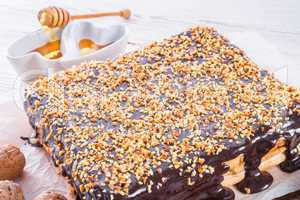 honey cakes with chocolate