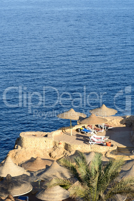 Sunset at Naama Bay, Red Sea and beach, Sharm el Sheikh, Egypt