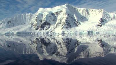 antarctic mountains reflections