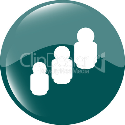 business man silhouette icon web app button