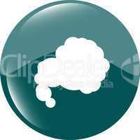 Glossy cloud web button icon