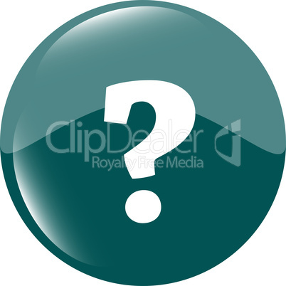 Question mark icon web button