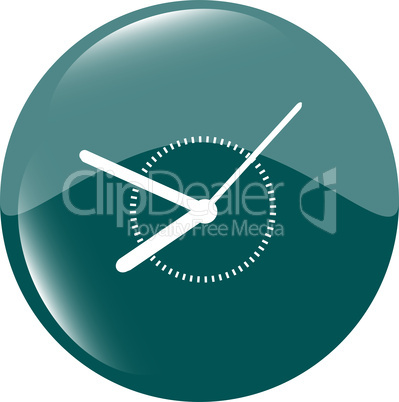 Clock icon web button sign