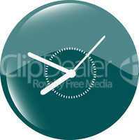 Clock icon web button sign