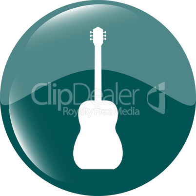 Guitar - icon button isolated