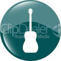 Guitar - icon button isolated