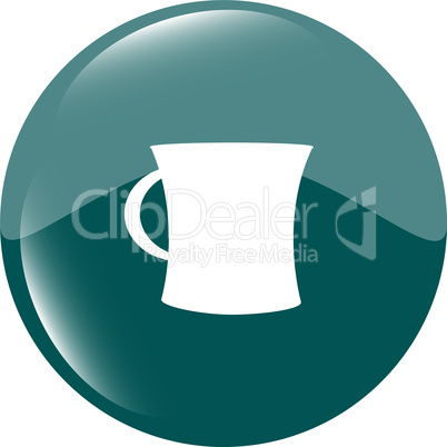 coffee cup button icon