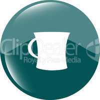 coffee cup button icon