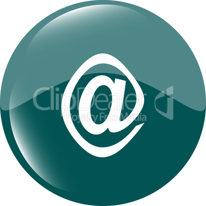 E-mail icon glossy button