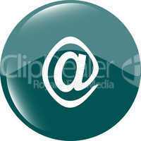 E-mail icon glossy button