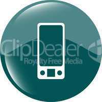 multimedia smart phone icon, button, graphic design element