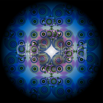 Blue abstract fractal pattern background