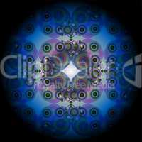 Blue abstract fractal pattern background