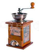 manual coffee grinder in a retro style