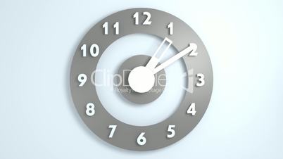 simple plastic clock in 24 hours