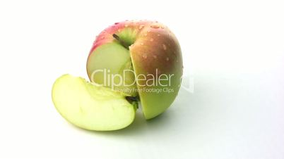 Rotation of the apple slices with a truncated